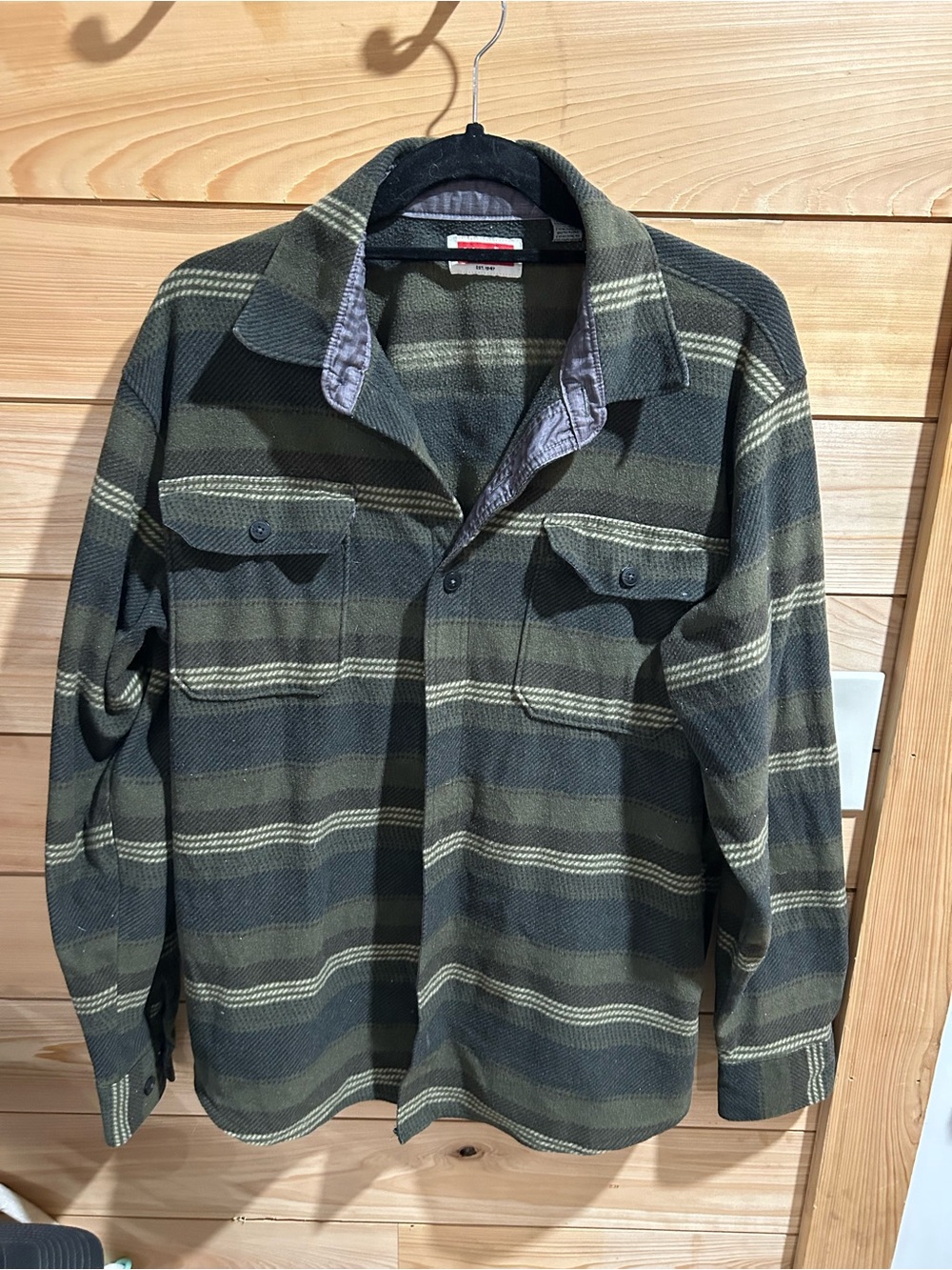 Wrangler Green Plaid lightweight Shirt Jacket